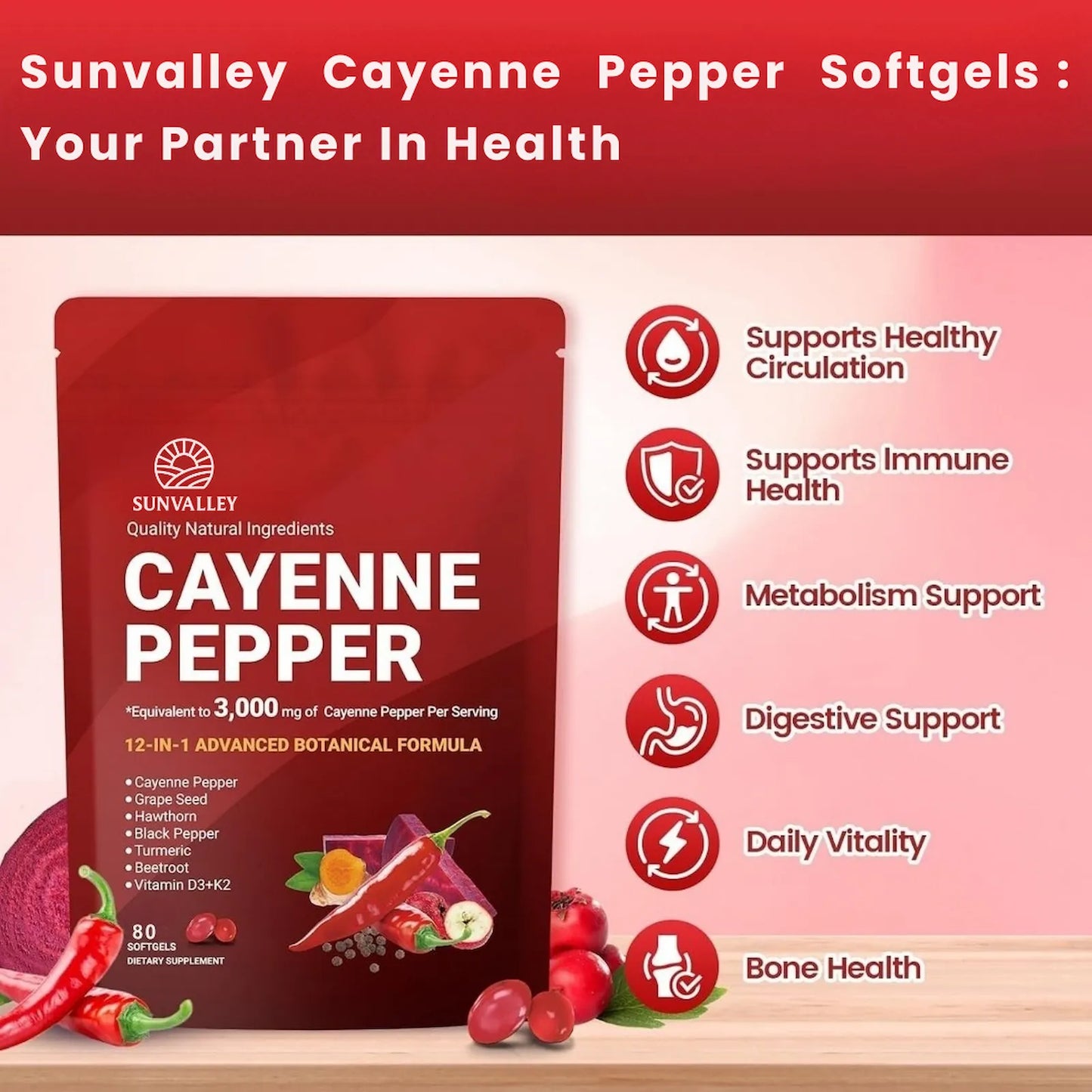 Cayenne Pepper Softgels For Men